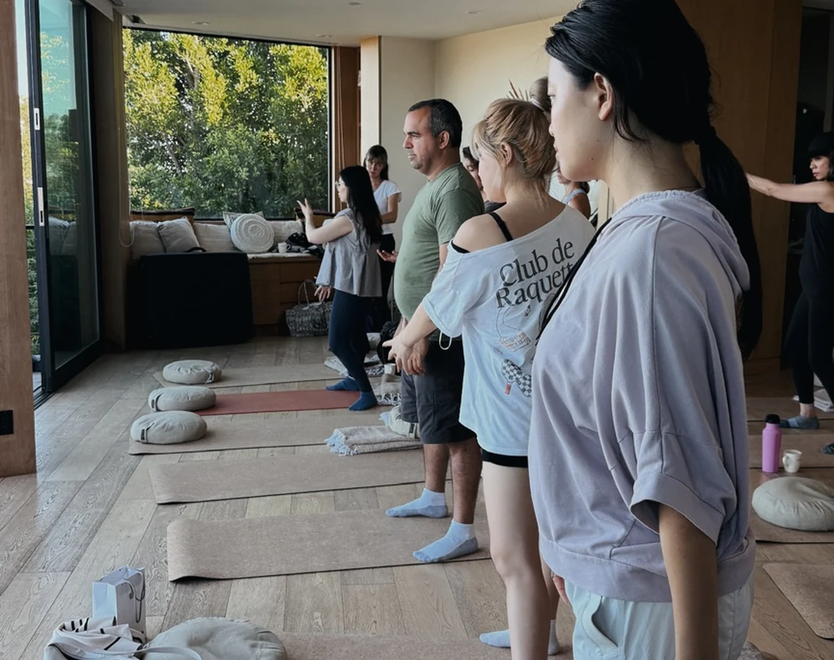 Participants practicing movement at The Nest